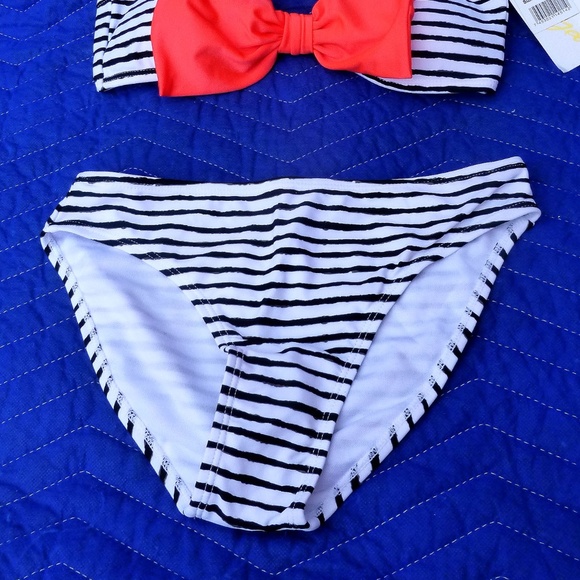 Women's Envya Striped Bikini Swimsuit - Size 12 - Picture 2 of 4